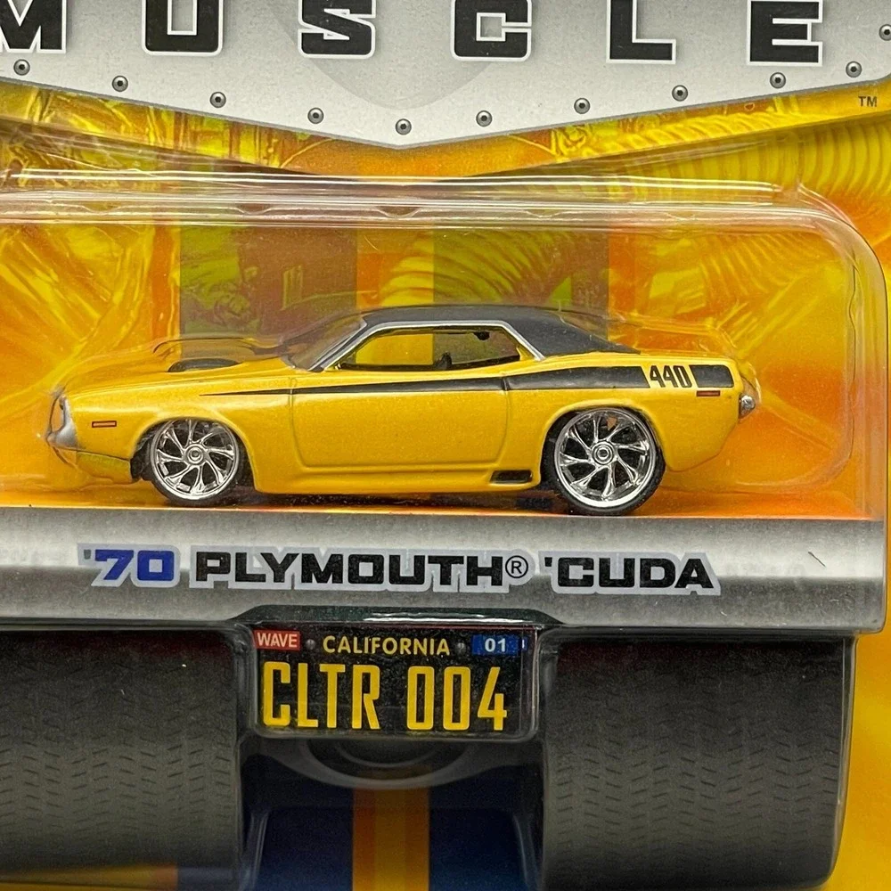 Jada Dub‎ City Bigtime Muscle 1970 '70 Plymouth Cuda 440 Car Yellow Diecast 1/64